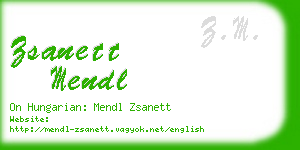 zsanett mendl business card